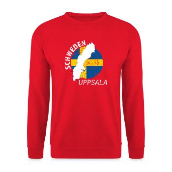 Uppsala - Unisex Sweatshirt - red - Front - Alina (178cm) & Michal (187cm)
