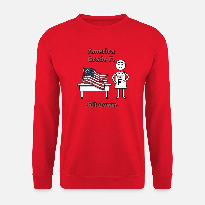 Amerika F. Sitzenbleiben Design - Unisex Pullover - Rot