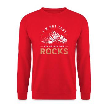 Steine Sammeln Geologin Geologie Gestein Geologe - Unisex Pullover - Rot - Vorne - Alina (178cm) & Michal (187cm)