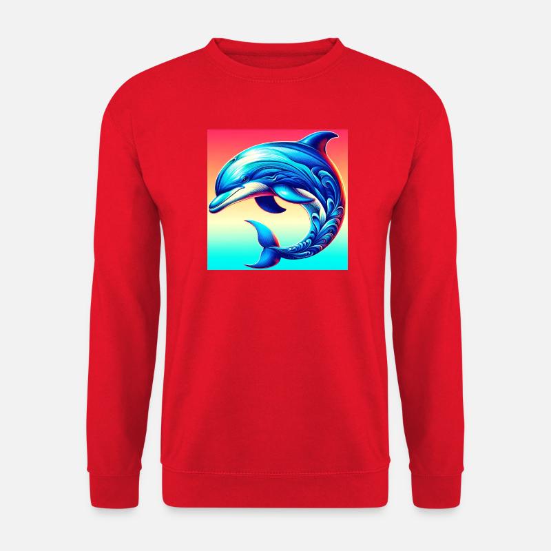 Delfin - Unisex Pullover - Rot