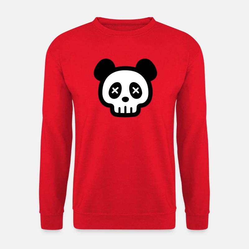 Panda Totenkopf Skelett - Unisex Pullover - Rot