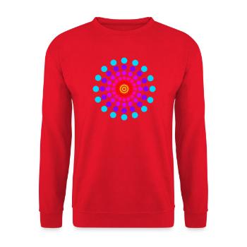 Mandala - Unisex Pullover - Rot - Vorne - Alina (178cm) & Michal (187cm)