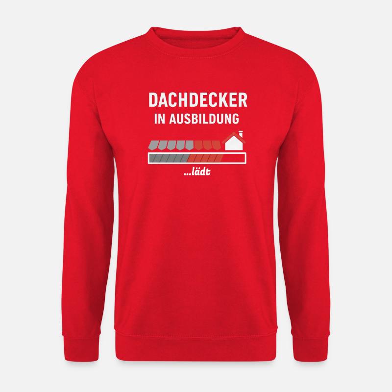 Dachdecker in Ausbildung Motiv - Unisex Pullover - Rot
