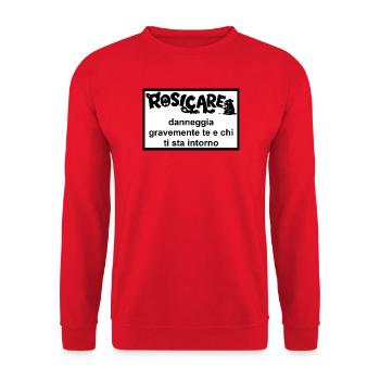 Design Humor Rosicone - Unisex Pullover - Rot - Vorne - Alina (178cm) & Michal (187cm)