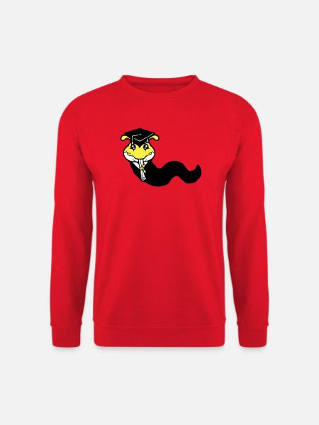 Raupe Schulabschluss Abitur bestanden College Wurm - Unisex Pullover - Rot