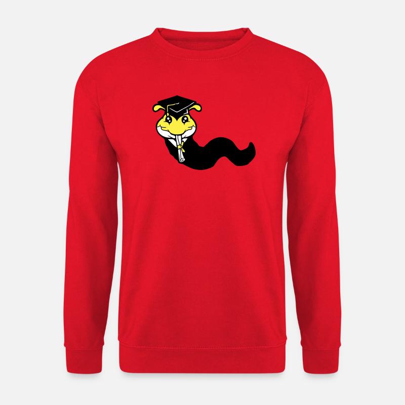 Raupe Schulabschluss Abitur bestanden College Wurm - Unisex Pullover - Rot