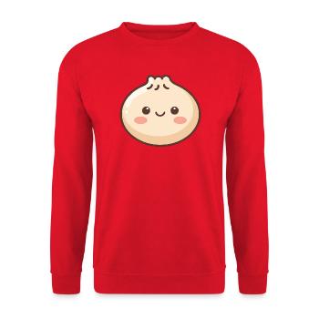 Cute Dumpling Kawaii Food Lover - Unisex Sweatshirt - red - Front - Alina (178cm) & Michal (187cm)