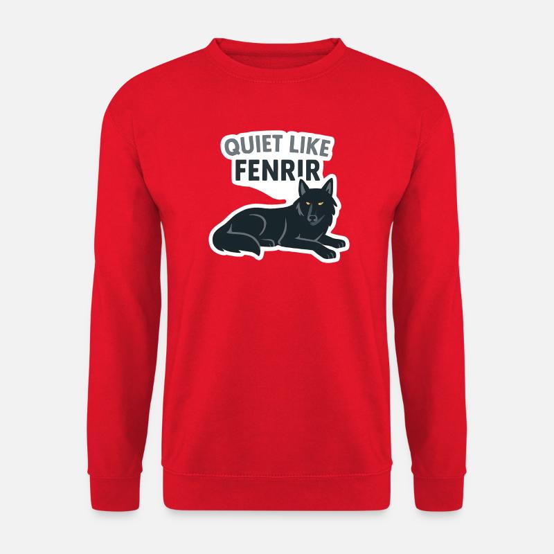 Leise wie Fenrir Wolf Design - Unisex Pullover - Rot
