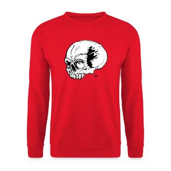 skull - Unisex Pullover - Rot - Vorne - Alina (178cm) & Michal (187cm)