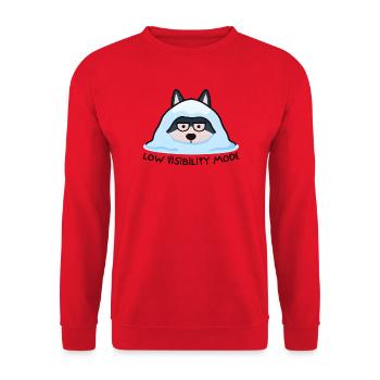 Stylish Husky in Snow Blanket - Unisex Sweatshirt - red - Front - Alina (178cm) & Michal (187cm)