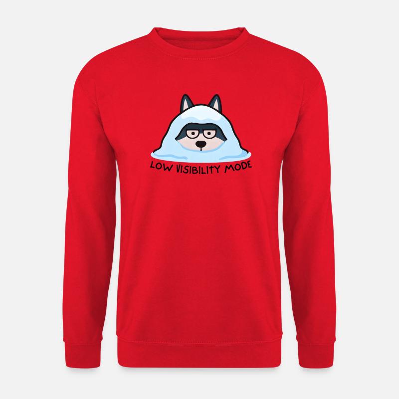 Stylische Husky in Schneedecke - Unisex Pullover - Rot