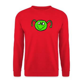 Caterpillar sweet sweet little smiles friendly happy - Unisex Sweatshirt - red - Front - Alina (178cm) & Michal (187cm)