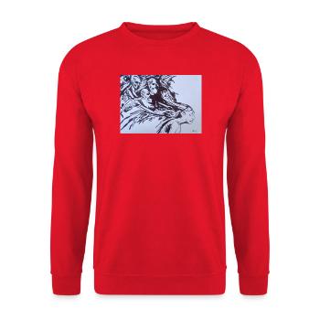 Images déformées - Sweat-shirt Unisexe - rouge - Devant - Alina (178cm) & Michal (187cm)