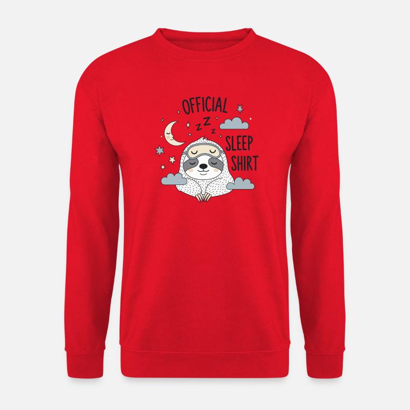 Sleeping Sloth Design - Unisex Sweatshirt - red