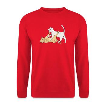 Schnupftabak - Unisex Pullover - Rot - Vorne - Alina (178cm) & Michal (187cm)