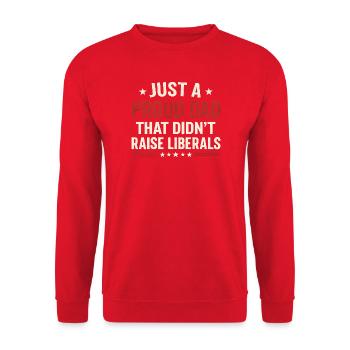 Nur ein stolzer Vater, der keine Liberalen großgez - Unisex Pullover - Rot - Vorne - Alina (178cm) & Michal (187cm)