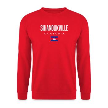Sihanoukville Kambodscha Khmer - Unisex Pullover - Rot - Vorne - Alina (178cm) & Michal (187cm)