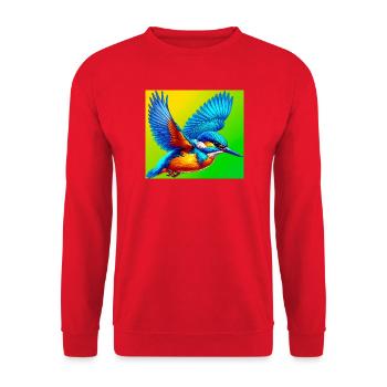 martin-pêcheur - Sweat-shirt Unisexe - rouge - Devant - Alina (178cm) & Michal (187cm)