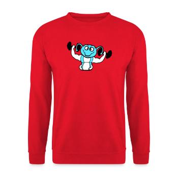 Caterpillar Bodybuilder Muscle Building Strong Fitness Gym - Unisex Sweatshirt - red - Front - Alina (178cm) & Michal (187cm)