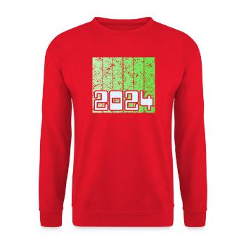 2024 - Unisex Sweatshirt - red - Front - Alina (178cm) & Michal (187cm)