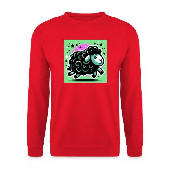 Schwarzes Schaf - Unisex Pullover - Rot - Vorne - Alina (178cm) & Michal (187cm)