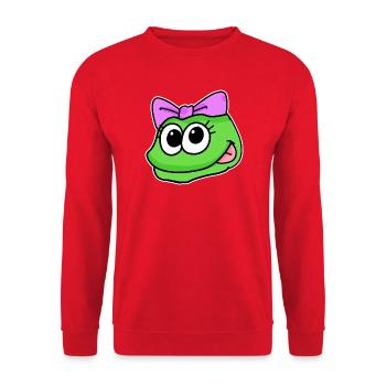 tête de fille grenouille tête d'animal - Sweat-shirt Unisexe - rouge - Devant - Alina (178cm) & Michal (187cm)