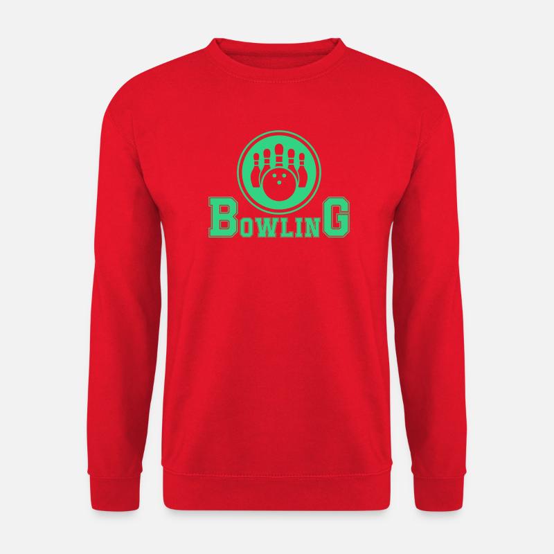 Retro Bowling Hand Design - Unisex Pullover - Rot