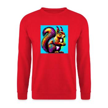 squirrel - Unisex Sweatshirt - red - Front - Alina (178cm) & Michal (187cm)