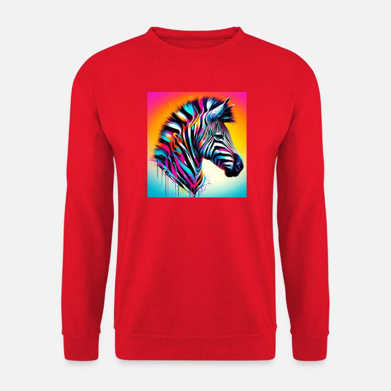 Zebra - Unisex Pullover - Rot