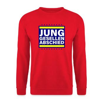 Bachelor party Jga saying - Unisex Sweatshirt - red - Front - Alina (178cm) & Michal (187cm)