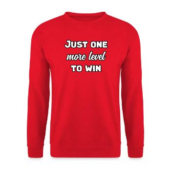 Gamer Grind: Just One More Level To Victory	 - Unisex Sweatshirt - red - Front - Alina (178cm) & Michal (187cm)