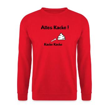 Alles Kacke  - Unisex Pullover - Rot - Vorne - Alina (178cm) & Michal (187cm)
