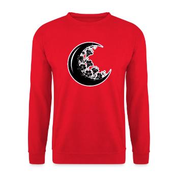 Floral Moon Phase Illustration - Unisex Sweatshirt - red - Front - Alina (178cm) & Michal (187cm)