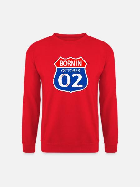 Né_en_octobre_02 - Sweat-shirt Unisexe - rouge