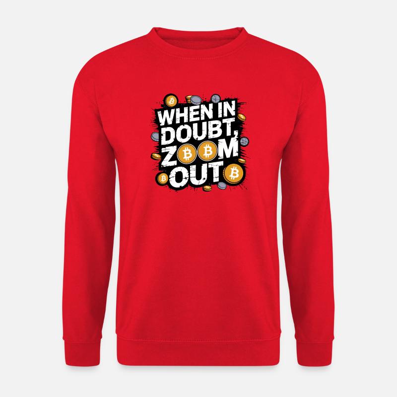Kryptowährungs-Motivationsdesign, Herauszoomen - Unisex Pullover - Rot
