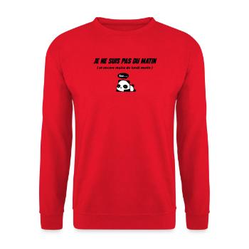 Sleeper Panda Illustration - Unisex Sweatshirt - red - Front - Alina (178cm) & Michal (187cm)