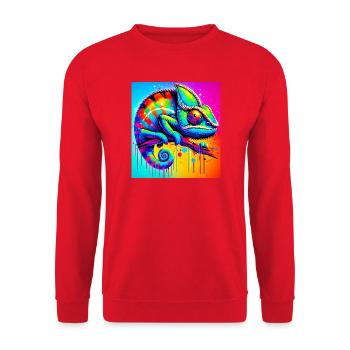chameleon - Unisex Sweatshirt - red - Front - Alina (178cm) & Michal (187cm)