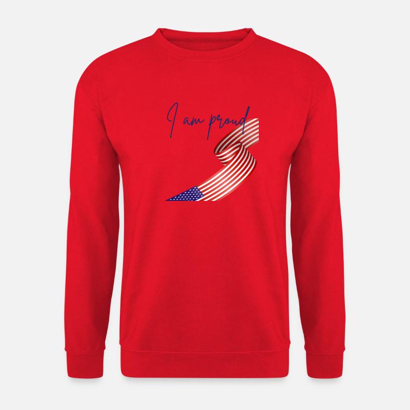 American Pride Wrap Flagge - Unisex Pullover - Rot