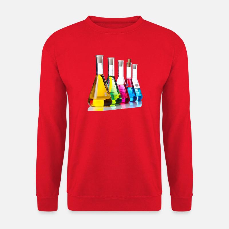 Farbenfrohe Laborauswertung Illustration - Unisex Pullover - Rot