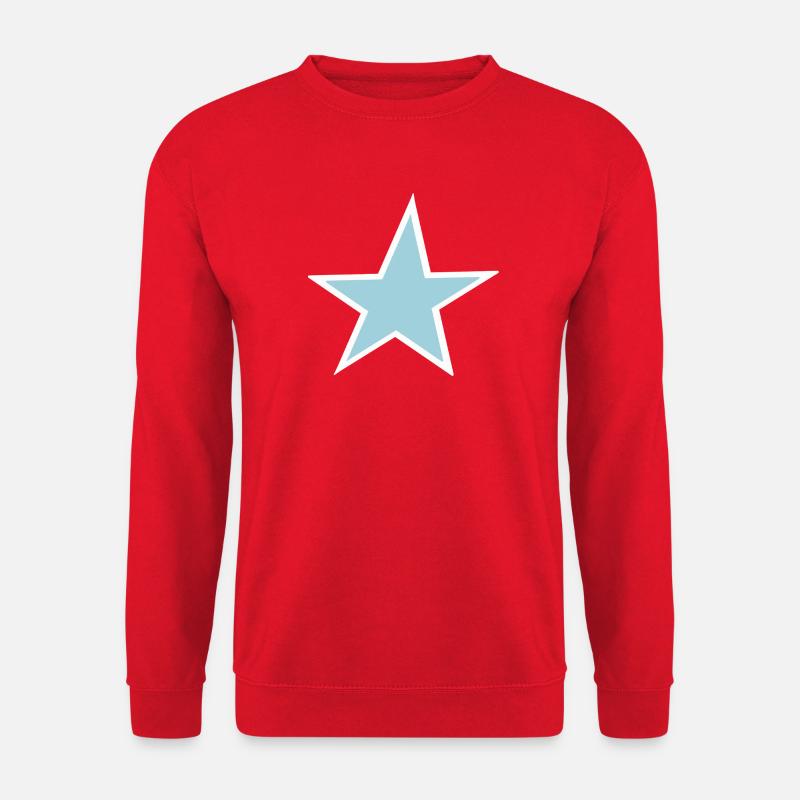 Helle blaue Sternenkunst - Unisex Pullover - Rot