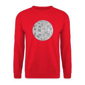 Discokugel Design - Unisex Pullover - Rot - Vorne - Alina (178cm) & Michal (187cm)