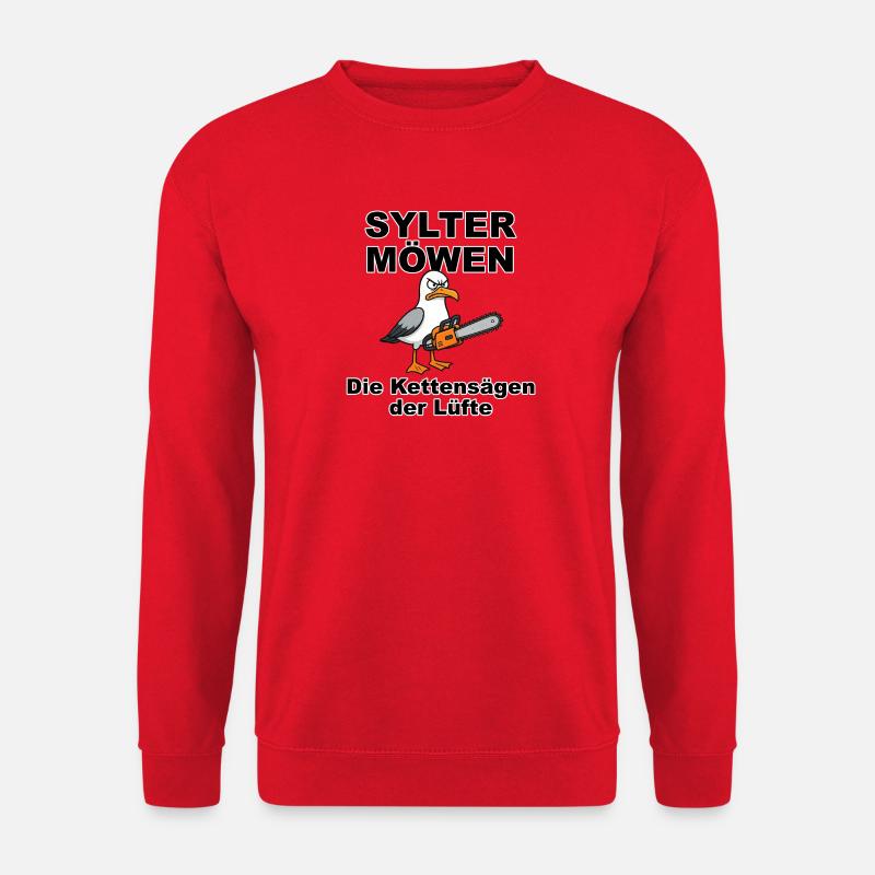 Sylter Möwen: Design by Dekoinsel Sylt - Unisex Pullover - Rot
