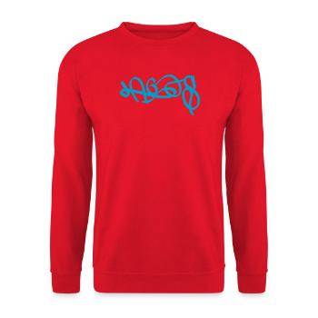 Abstract Lagos Graffiti Design - Unisex Sweatshirt - red - Front - Alina (178cm) & Michal (187cm)
