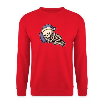 Cute bone sleeper with sleepy cap - Unisex Sweatshirt - red - Front - Alina (178cm) & Michal (187cm)