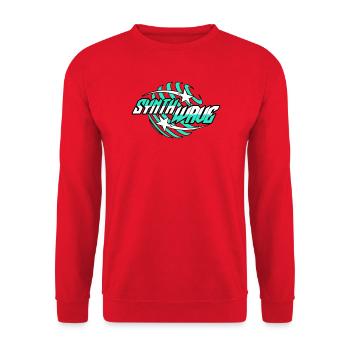 Synth Wave Synthesizer - Unisex Sweatshirt - red - Front - Alina (178cm) & Michal (187cm)
