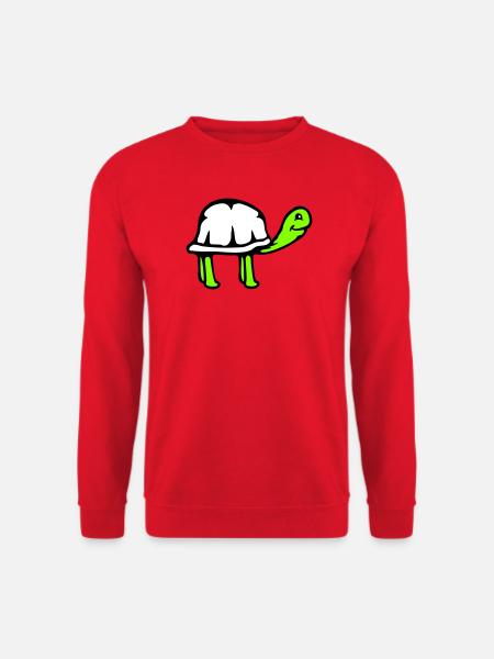 Turtle long neck smiling happy funny - Unisex Sweatshirt - red