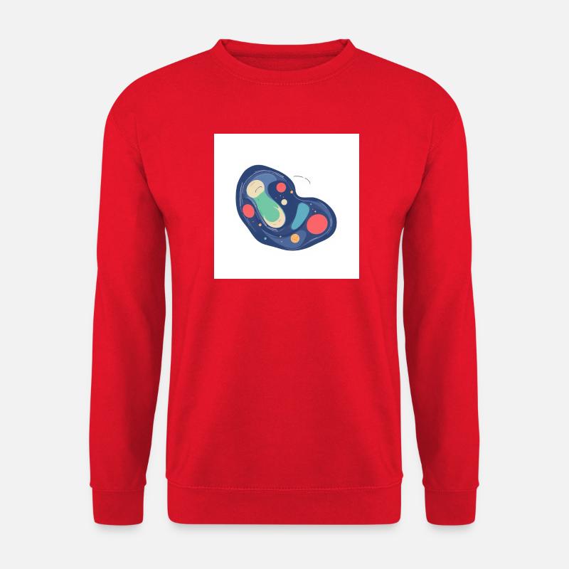 Abstract Cosmos Pattern in Blue - Unisex Sweatshirt - red