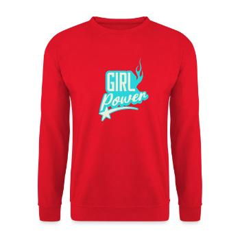 Girl Power Topaz Flame Emblem Design - Unisex Sweatshirt - red - Front - Alina (178cm) & Michal (187cm)