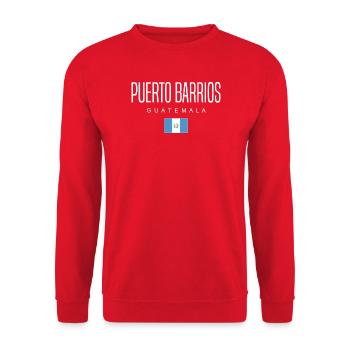 Puerto Barrios Guatemala Guatemalteken - Sweat-shirt Unisexe - rouge - Devant - Alina (178cm) & Michal (187cm)