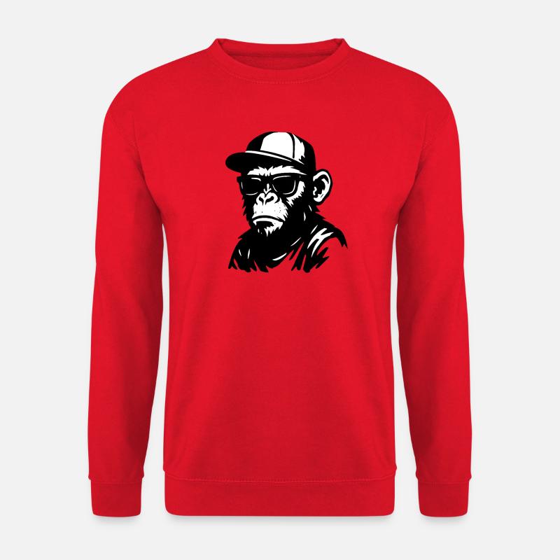 Urban Affe Graffiti Design - Unisex Pullover - Rot